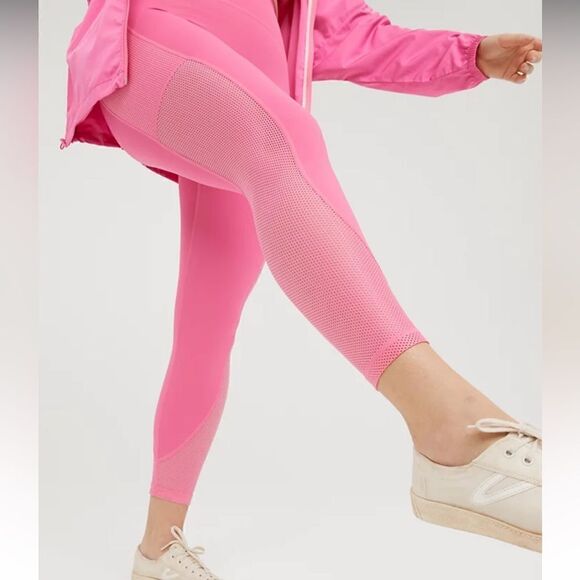 Aerie Offline Goals High Rise 7/8 Legging Pink Mesh Pockets - Picture 12 of 12